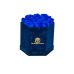 Σύνθεση με Χειροποίητα Μπλε τριαντάφυλλα από Σαπούνι σε Πολυτελές πολύγωνο Κουτί 
